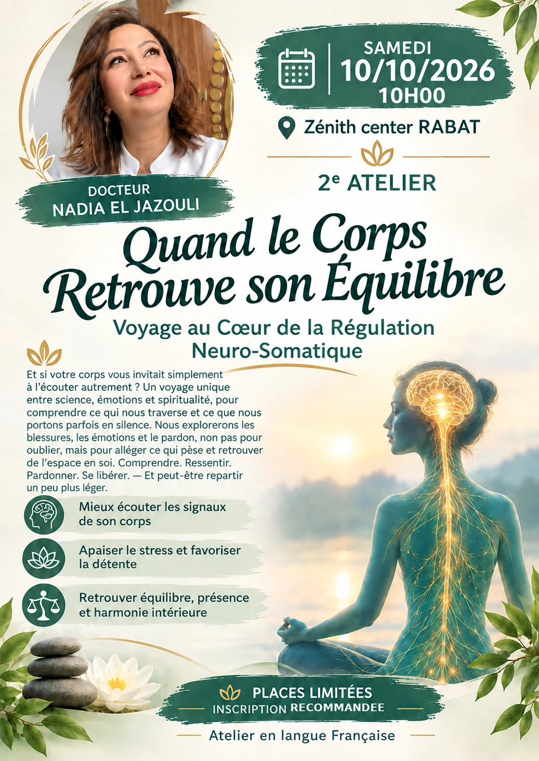 NEUROVA — 2ᵉ ATELIER SCIENTIFIQUE & CLINIQUE QUAND LE CORPS RETROUVE SON ÉQUILIBRE Voyage au cœur de la régulation neuro-somatique